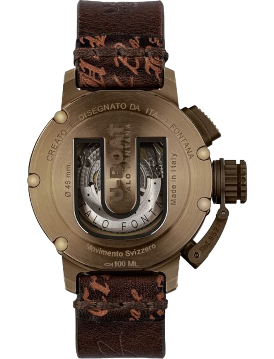 U-BOAT Chimera 46mm Green Bronzo 8527 back