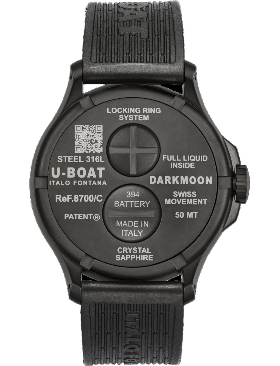 U-BOAT Darkmoon 44mm Blue PVD Soleil 8700/C-detail1 back
