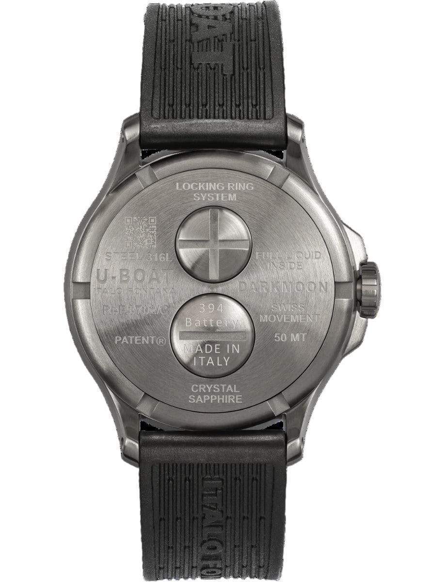 U-BOAT Darkmoon 44mm Green SS Soleil 8702/C-detail1 back