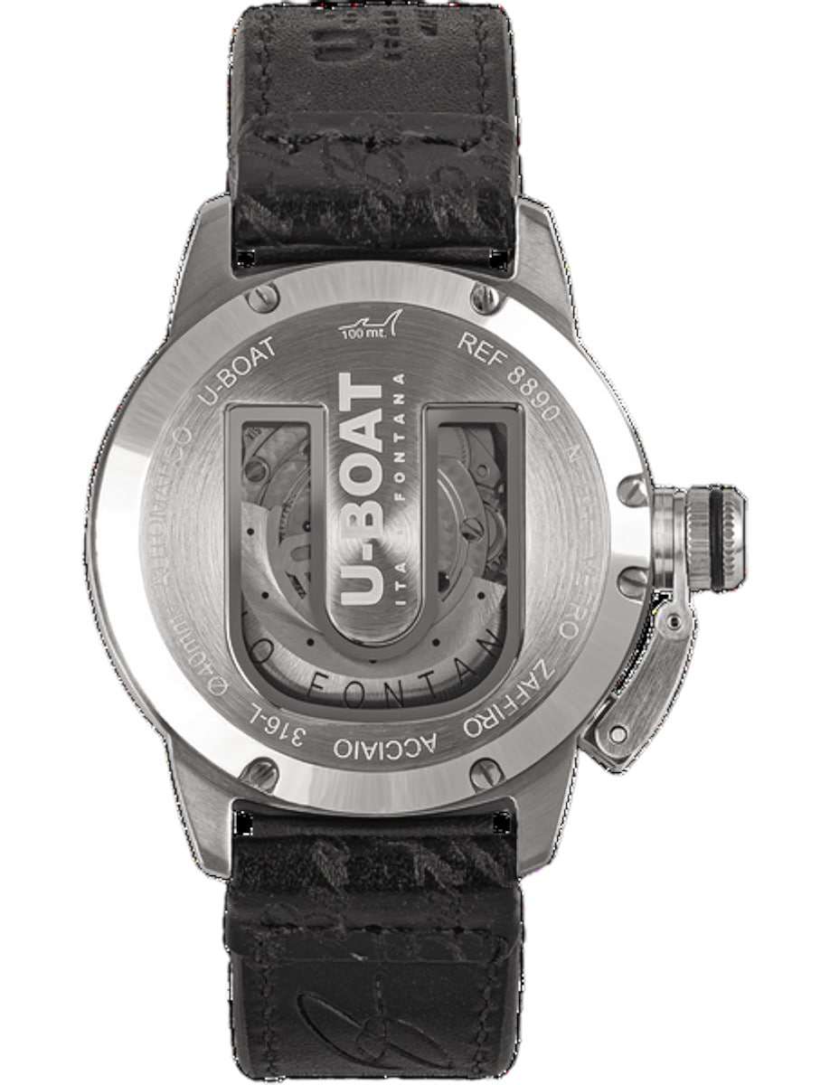 U-BOAT Classico 40mm Vintage Screws Bezel 8890 back