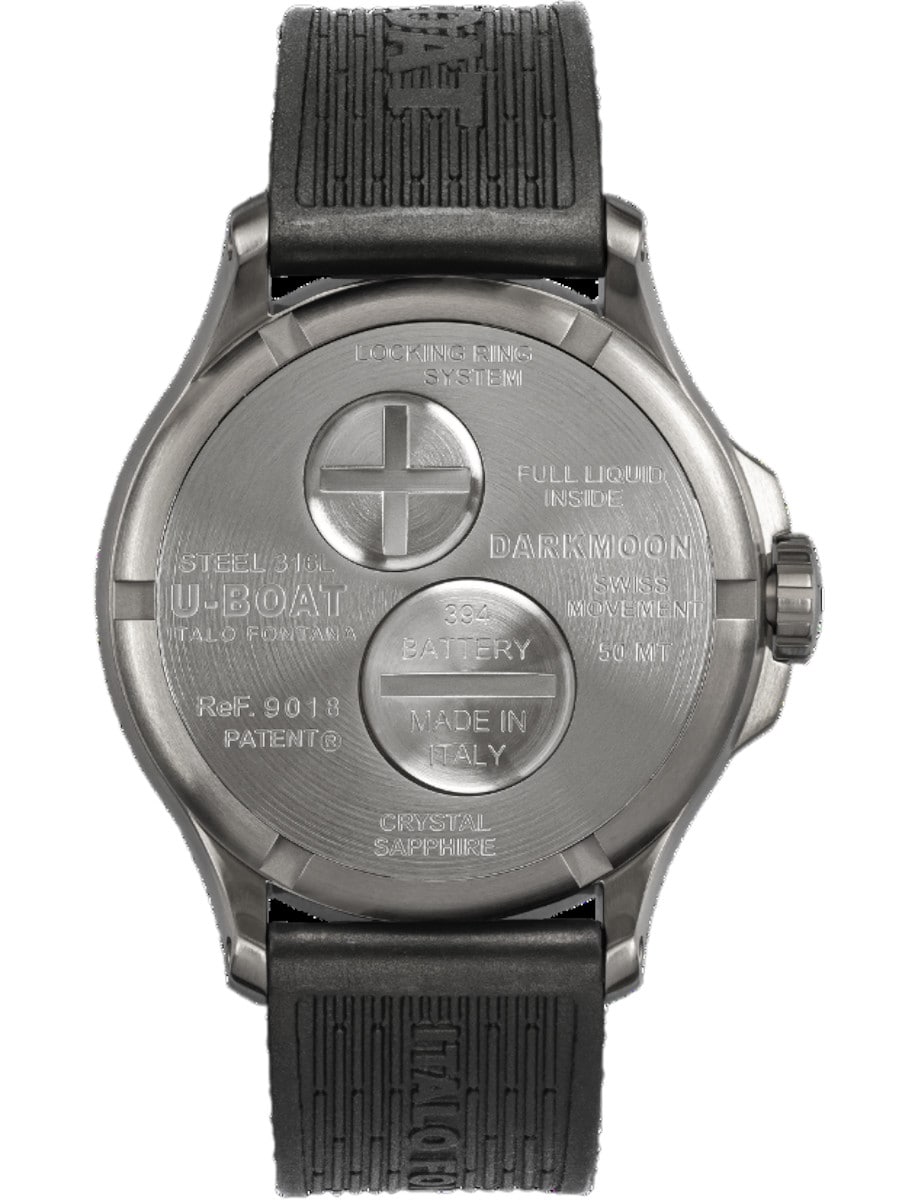 U-BOAT Darkmoon 40mm Black SS 9018/A back