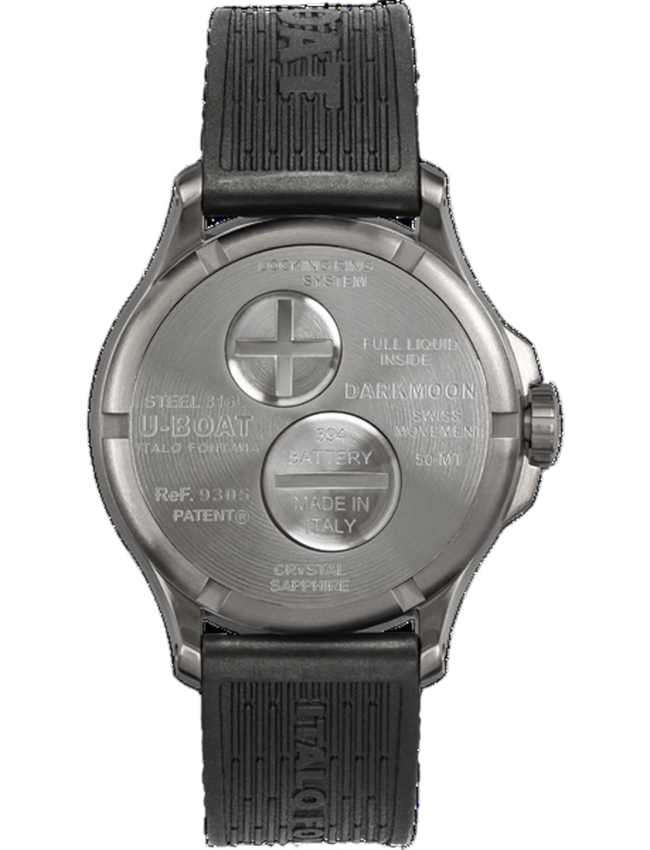 U-BOAT Darkmoon 40mm SS Red Glass  9305 back