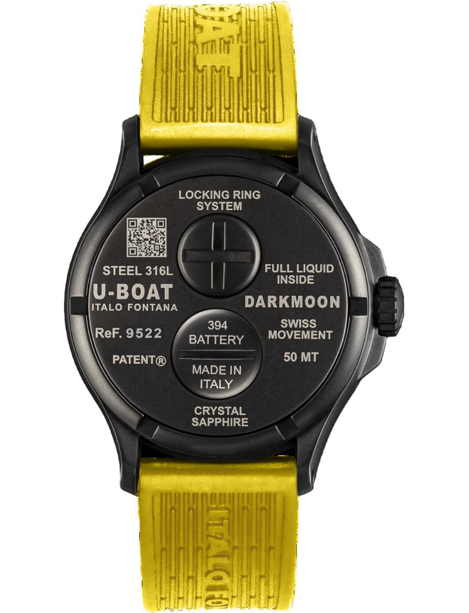 U-BOAT Darkmoon 44mm BK Yellow PVD 9522 back