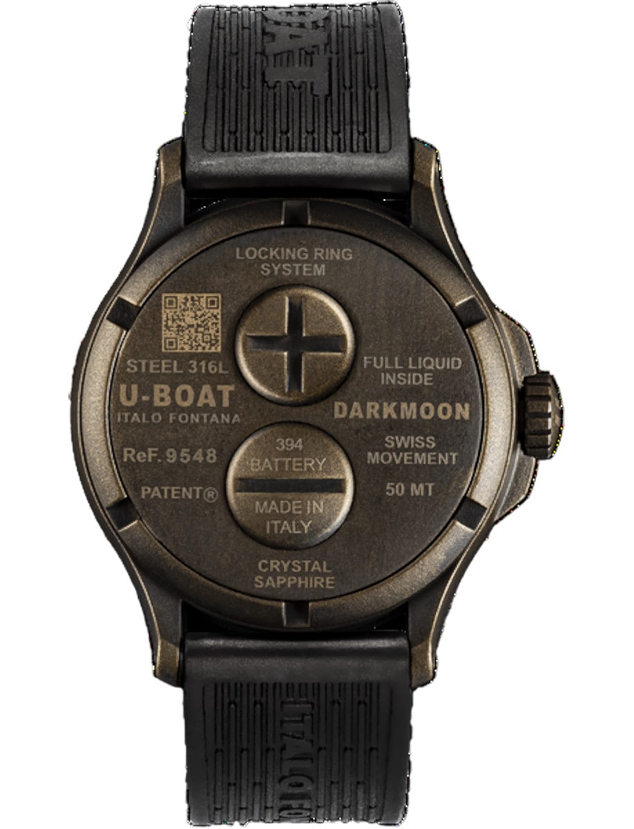 U-BOAT Darkmoon 44mm BK Brown Vintage 9548 back