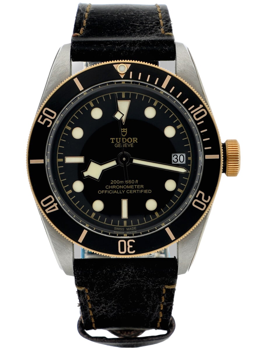 Pre Owned Luxury Watches TUDOR Pre Owned Tudor Black Bay Steel Gold Feldmar Watch Co