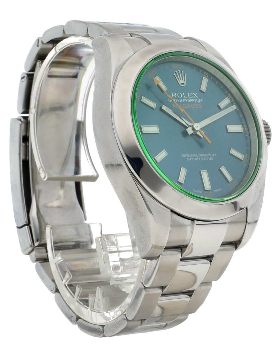Pre-Owned Rolex Milgauss 116400GV front right