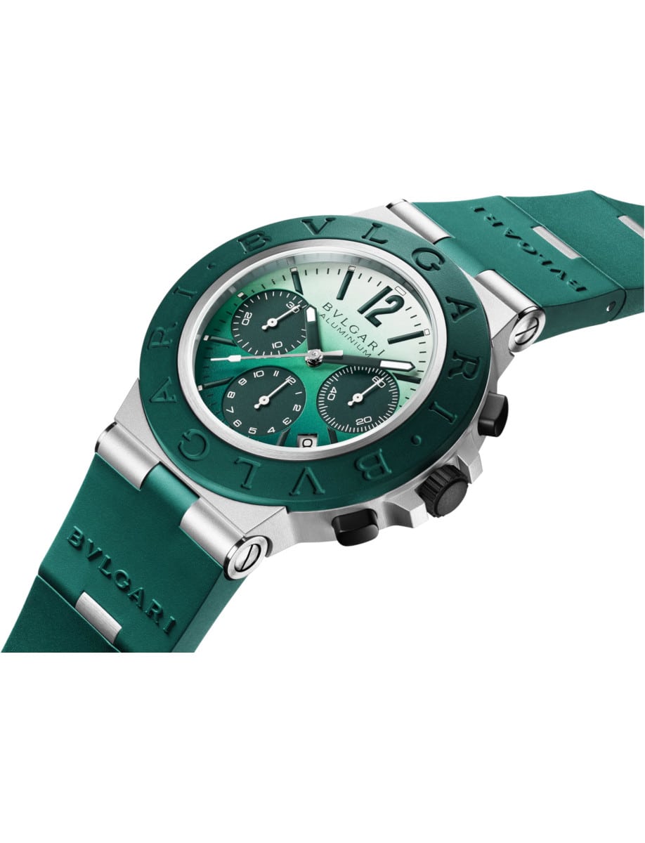Bvlgari Aluminium Smeraldo Watch 104076 Side