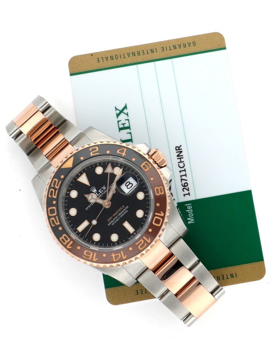 Pre-Owned Rolex GMT-Master II Rootbeer  126711CHNR Certificate