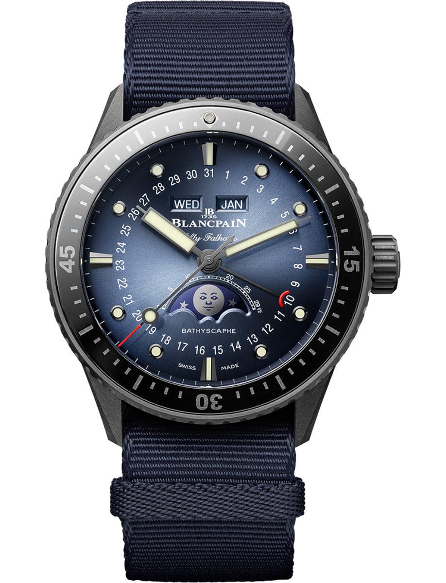 Fifty Fathoms Bathyscaphe Quantième Complet Phases de Lune