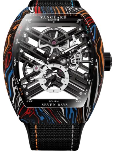 Franck Muller Carbon Damascus Twisting Tiger Stripes V 43 S6 SQT CARBONE AMS COL DRM NR