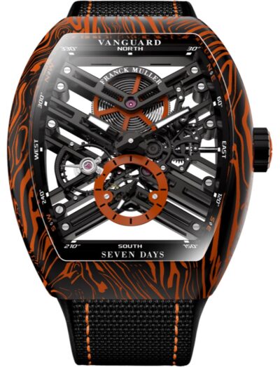 Franck Muller Carbon Damascus Twisting Tiger Stripes V 43 S6 SQT CARBONE AMS OR NR