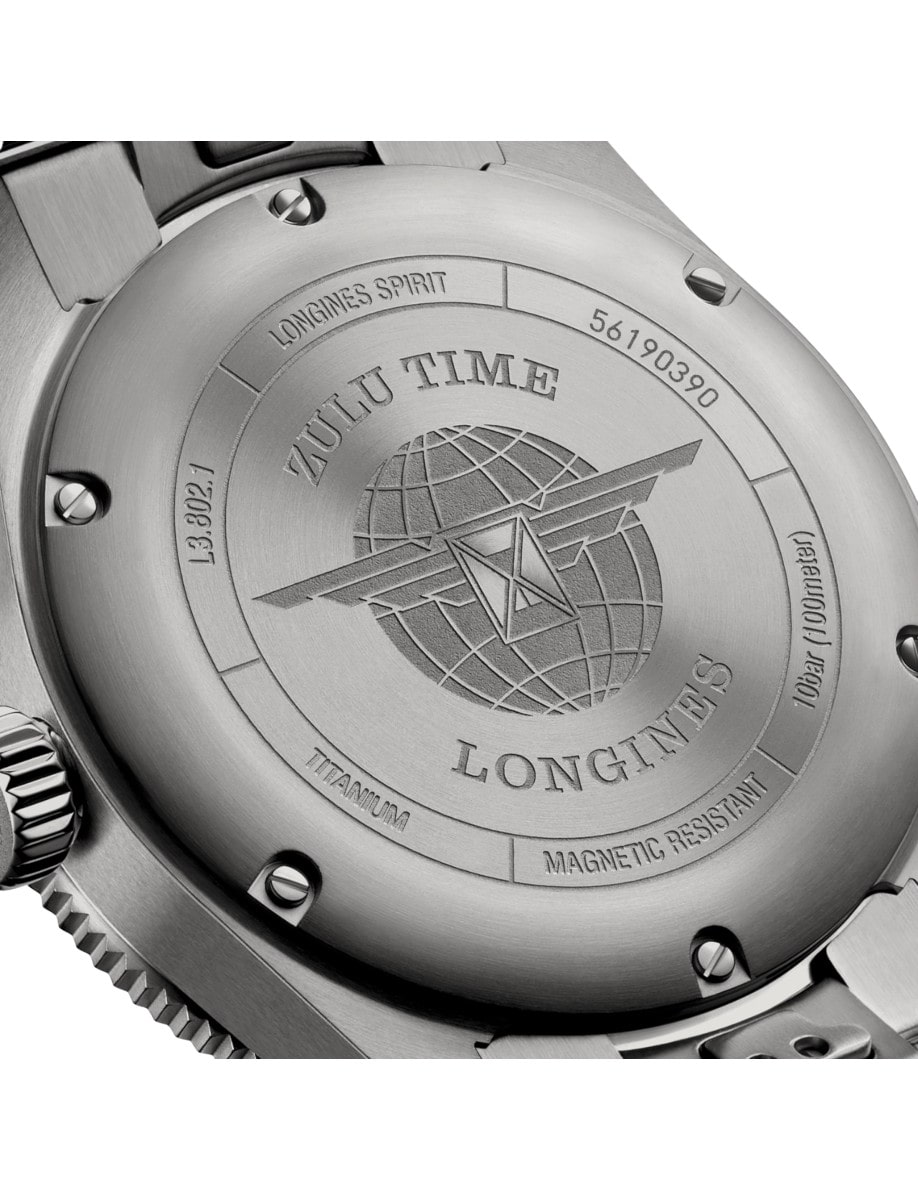 Longines Spirit Zulu Time Titanium L3.802.1.53.6 Caseback