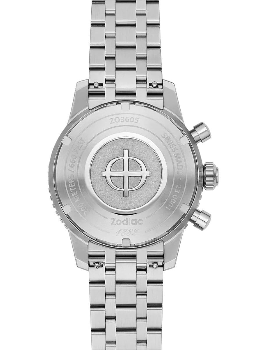 Zodiac Sea-Chron Automatic Stainless Steel Watch ZO3605 Back
