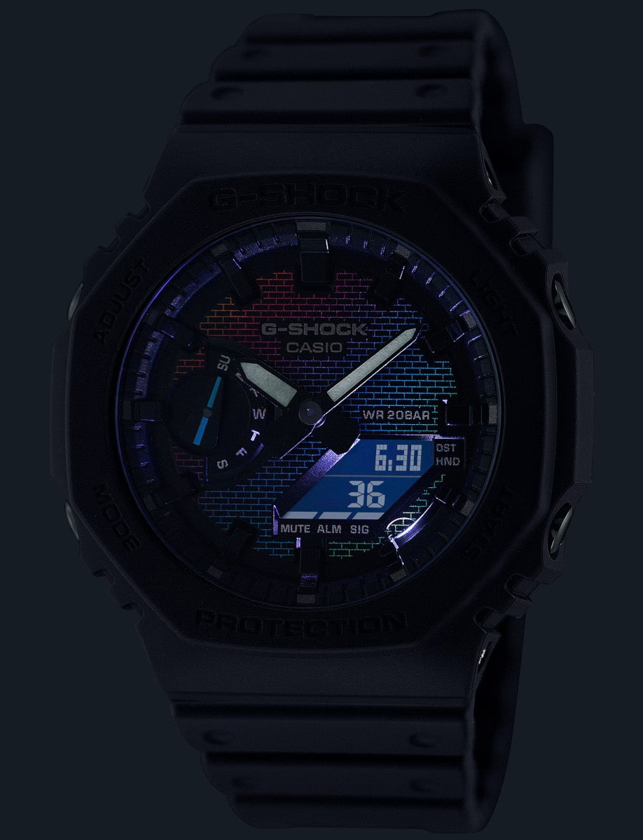 G-Shock Analog-Digital 2100 Series GA-2100RW-1A Luminous