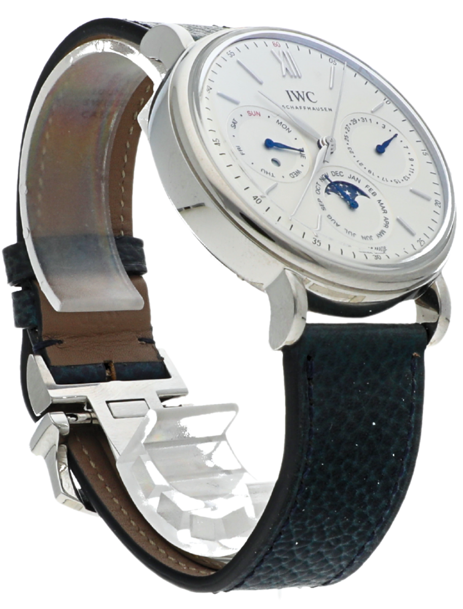 IWC Portofino Perpetual Calendar angled front left facing view