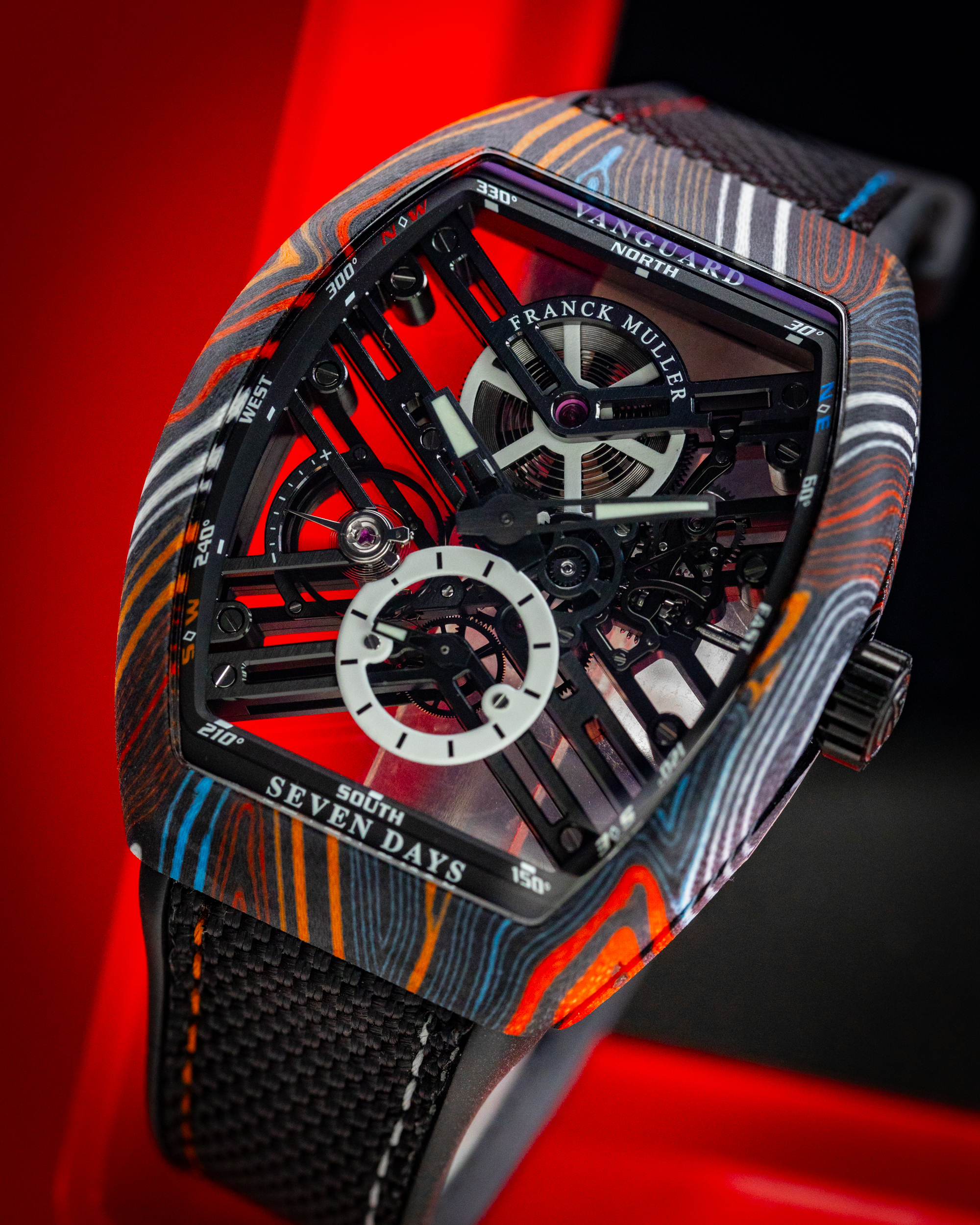 FRANCK MULLER CARBON DAMASCUS TWISTING TIGER STRIPES