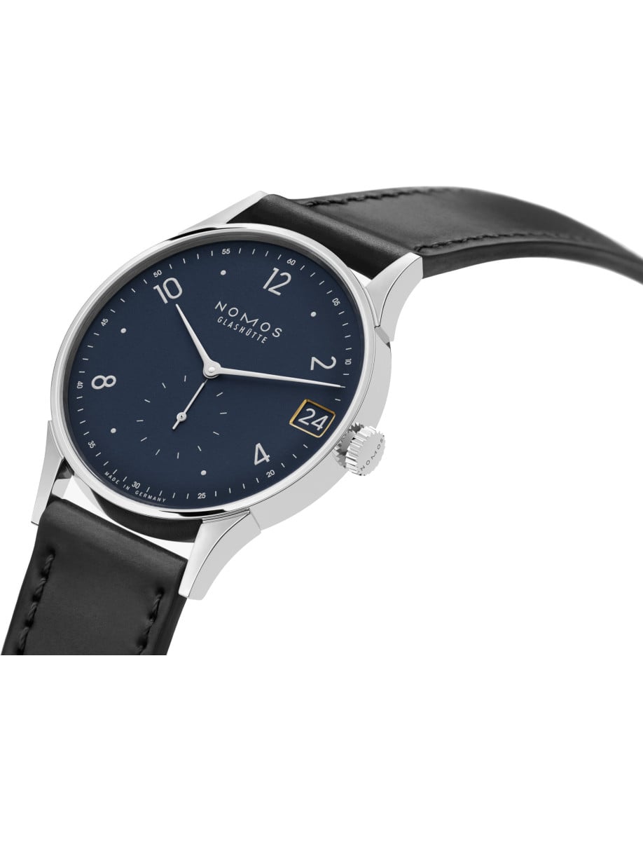 Nomos Minimatik 39 Date Blue 1252 Side