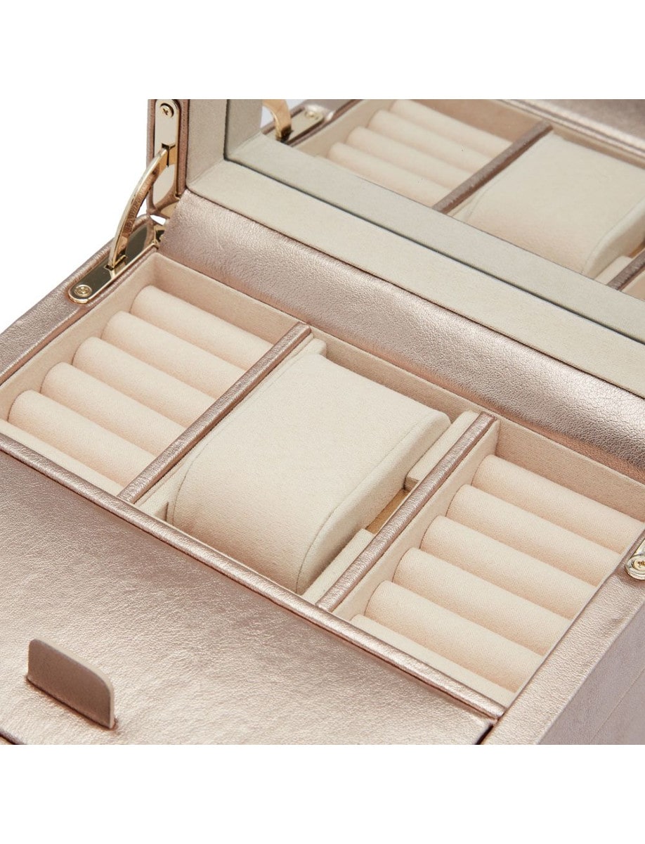 Wolf Palermo Single Watch Winder with Jewelry Storage 213716 inside