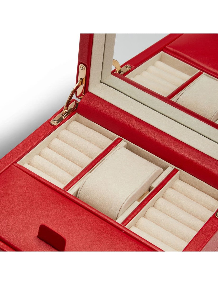Wolf Palermo Single Watch Winder with Jewelry Storage 213772 inside