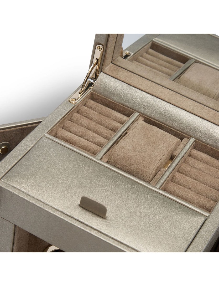 Wolf Palermo Single Watch Winder with Jewelry Storage 213778  inside