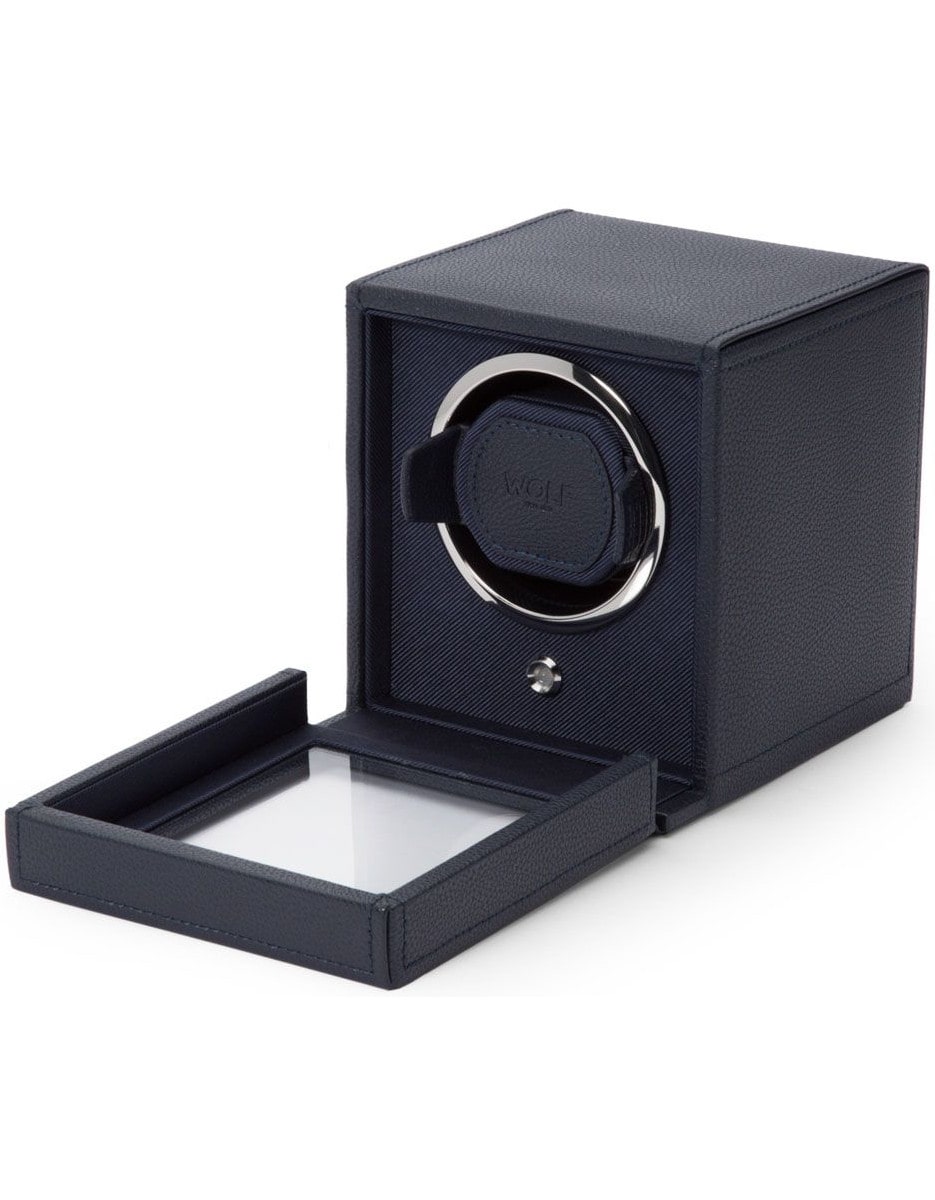 Wolf Cub Single Watch Winder with Cover 461117 side