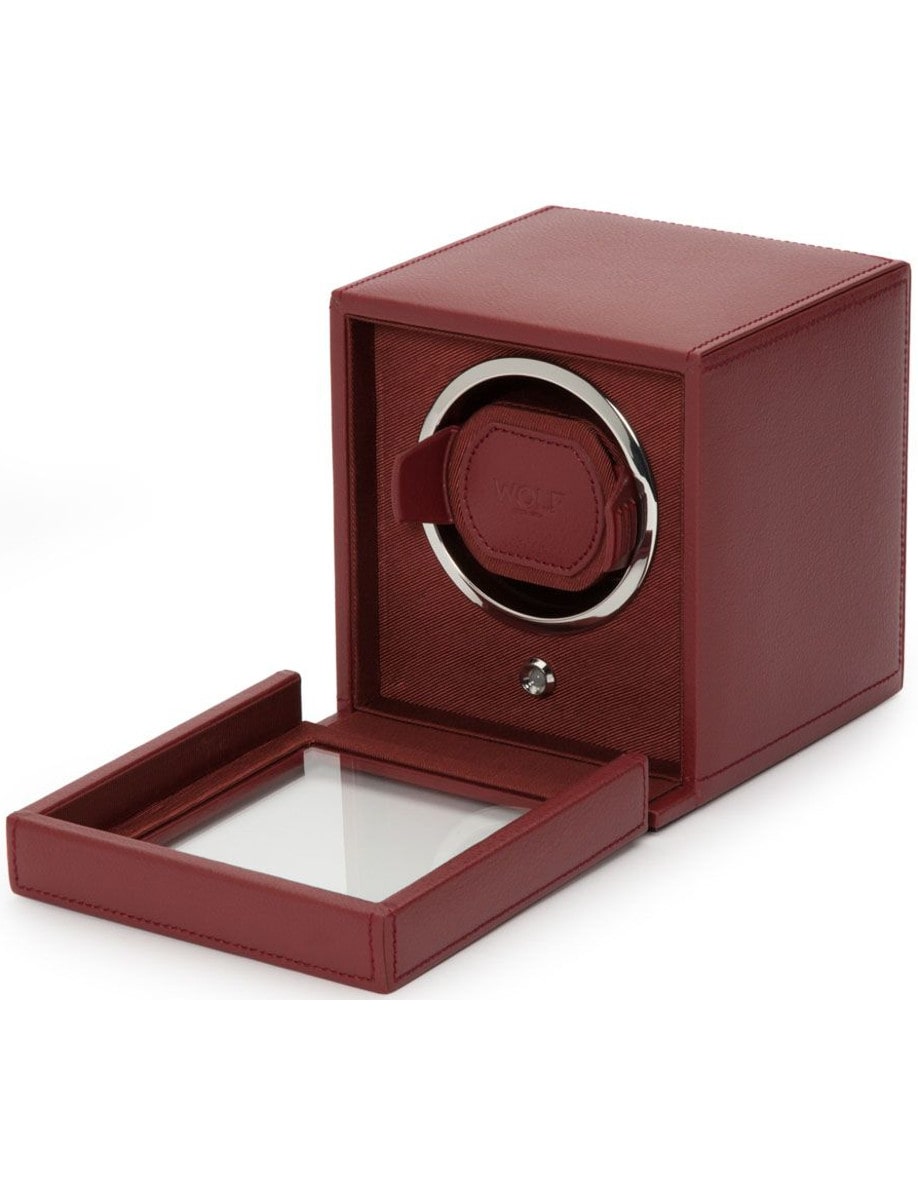 Wolf Cub Single Watch Winder with Cover 461126 side