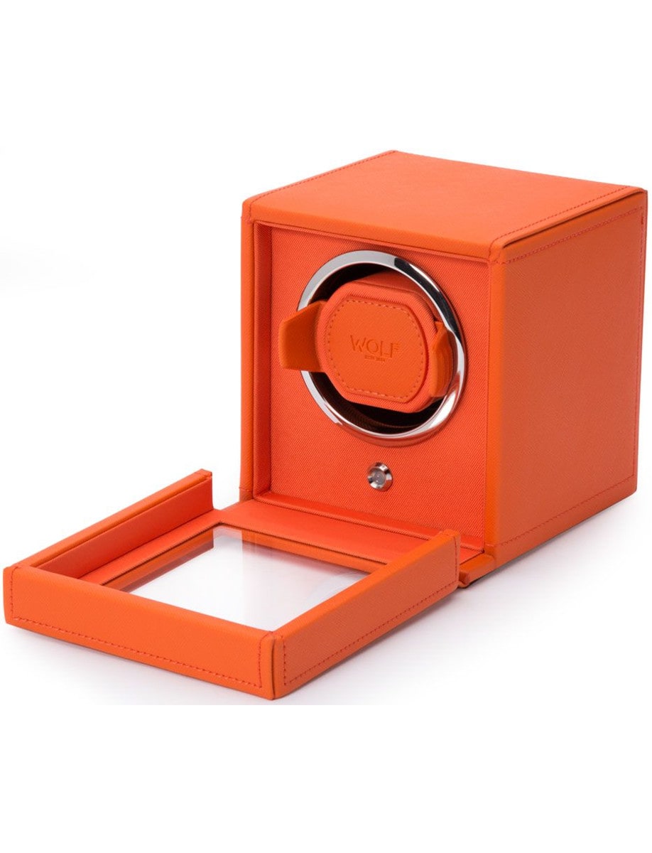 Wolf Cub Single Watch Winder with Cover 461139 side