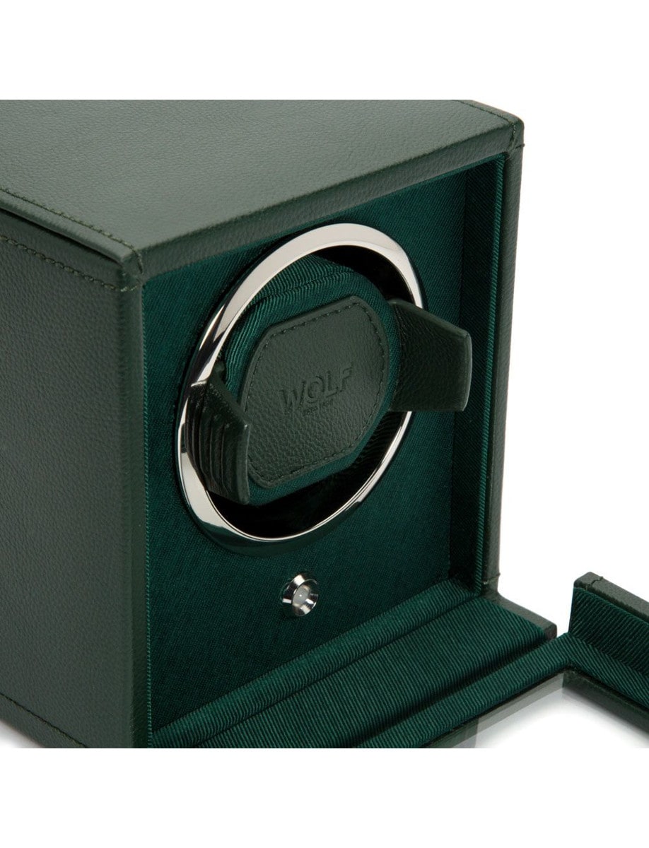 Wolf Cub Single Watch Winder with Cover 461141 front side