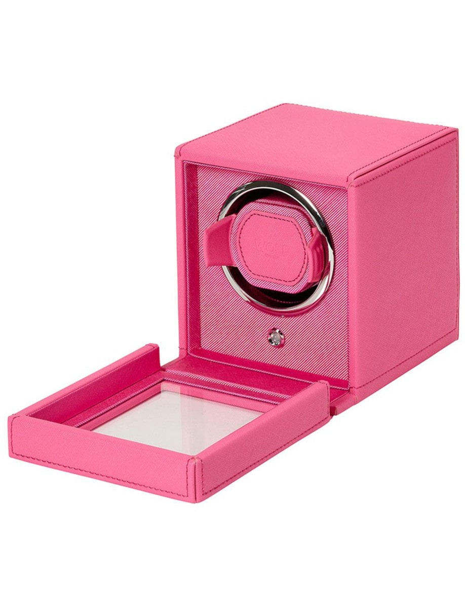 Wolf Cub Single Watch Winder with Cover  461190 side