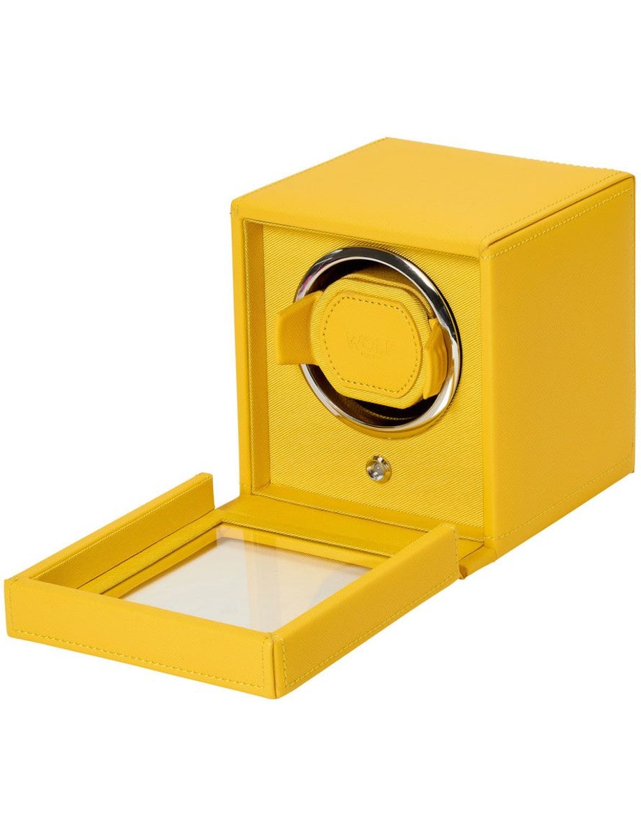 Wolf Cub Single Watch Winder with Cover 461192 side