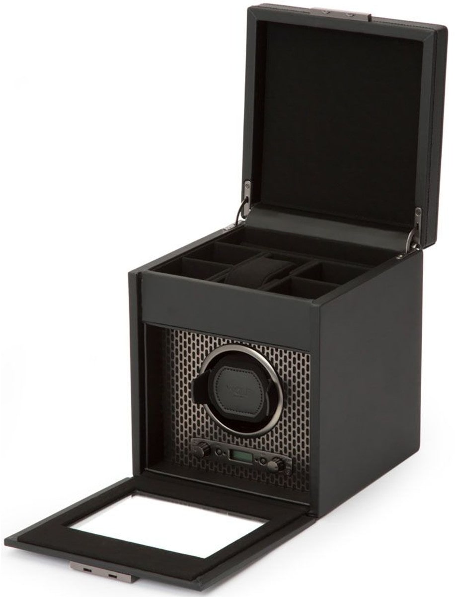 Wolf Axis Single Watch Winder With Storage 469203 side