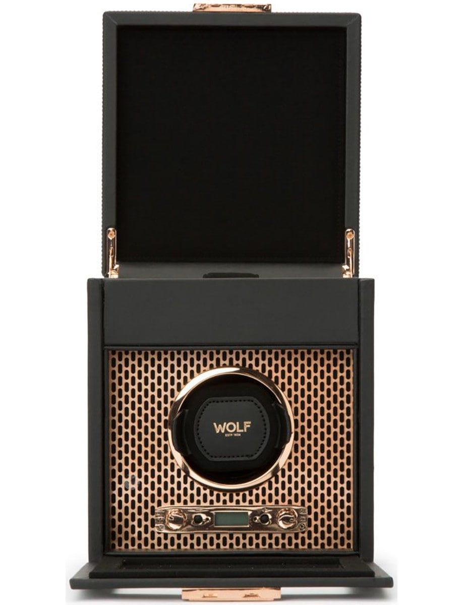 Wolf Axis Single Watch Winder With Storage 469216 front