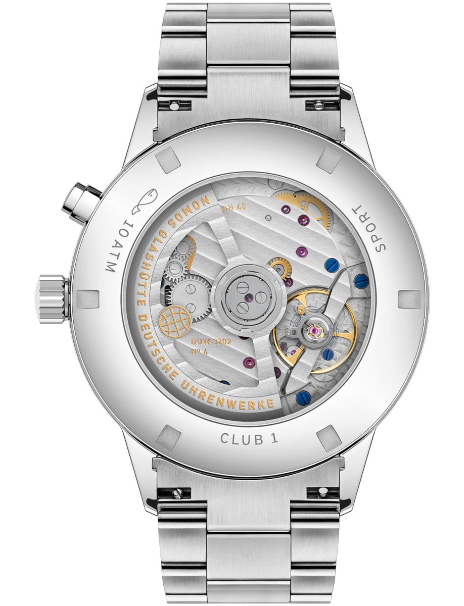 Nomos Club Sport neomatik Worldtimer silver 791 back