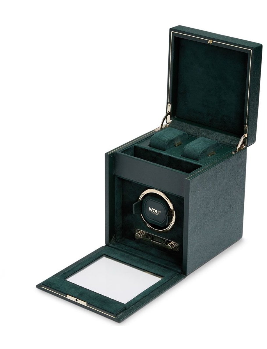 Wolf British Racing Single Watch Winder with Storage 792141 side
