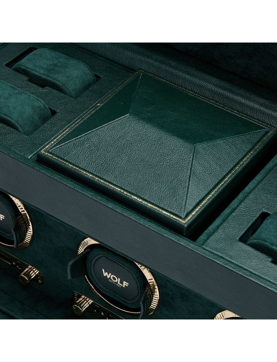 Wolf British Racing Triple Watch Winder with Storage 792341 inside