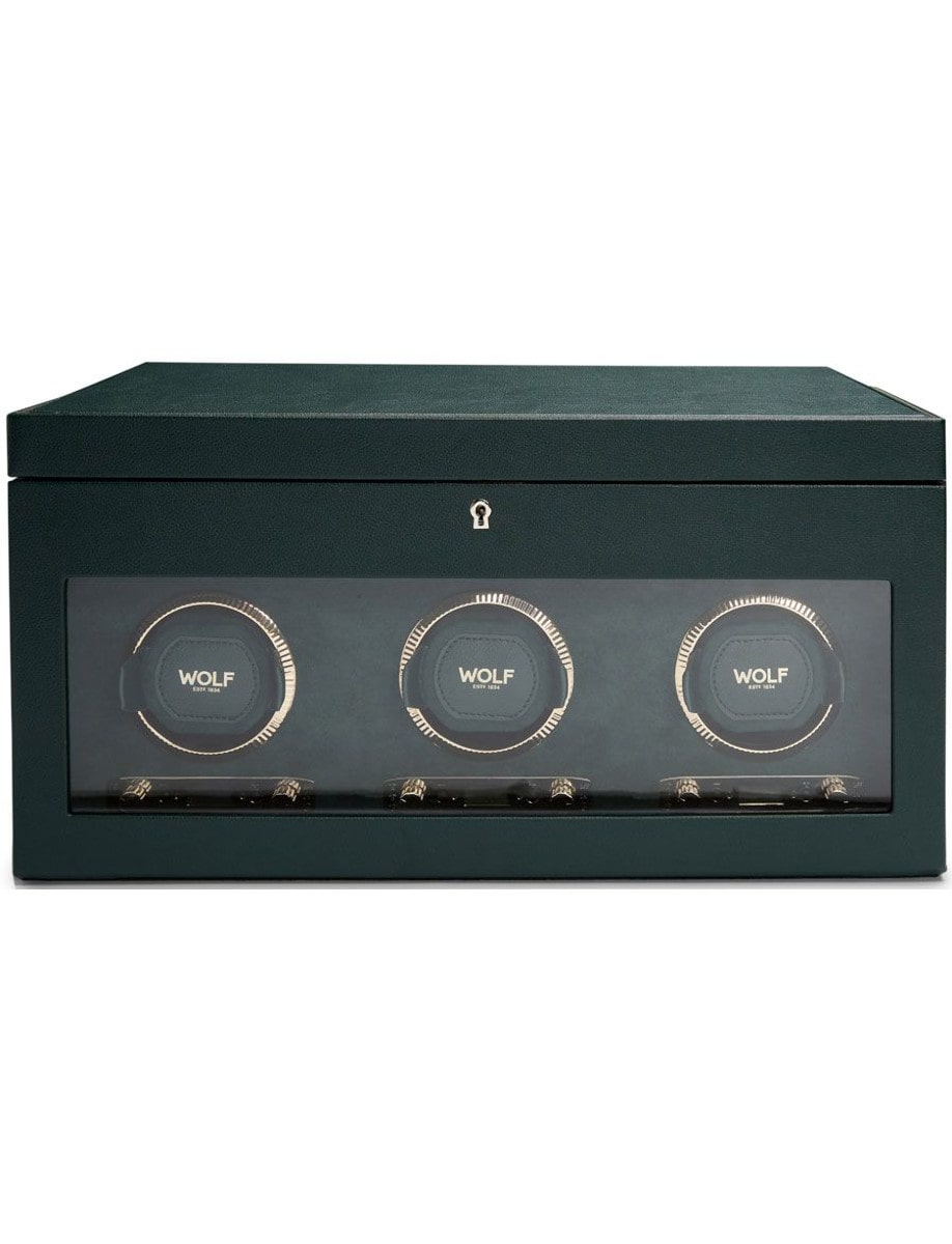British Racing Triple Watch Winder with Storage