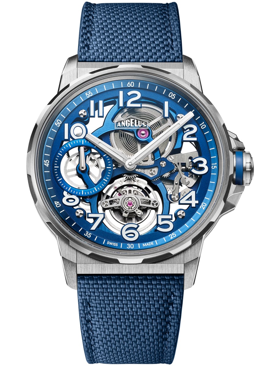 Angelus Flying Tourbillon Titanium Blue Edition 0TSZF.U02A.C009A Additional strap