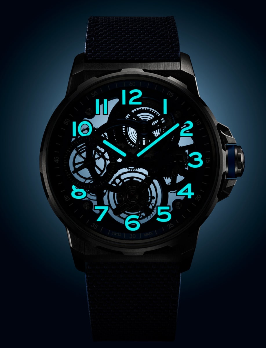 Angelus Flying Tourbillon Titanium Blue Edition 0TSZF.U02A.C009A Dark