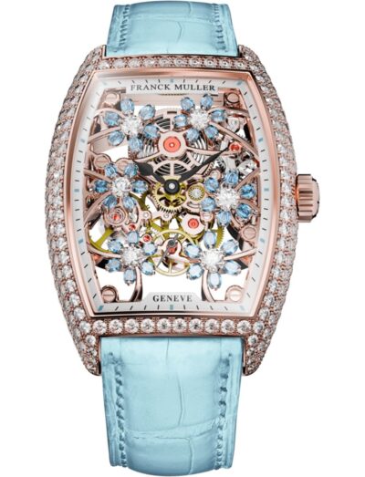 Franck Muller Cintrée Curvex Curvex Cut Flower Flower 2850 S6 SQT CURVEX CUT FLOWER SA D 5N LIGHT BLUE