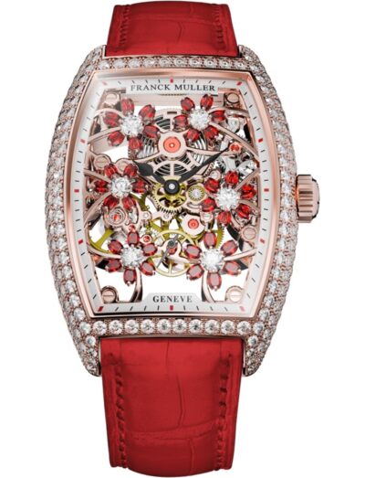 Franck Muller Cintrée Curvex Curvex Cut Flower Flower 2850 S6 SQT CURVEX CUT FLOWER SA D 5N RED