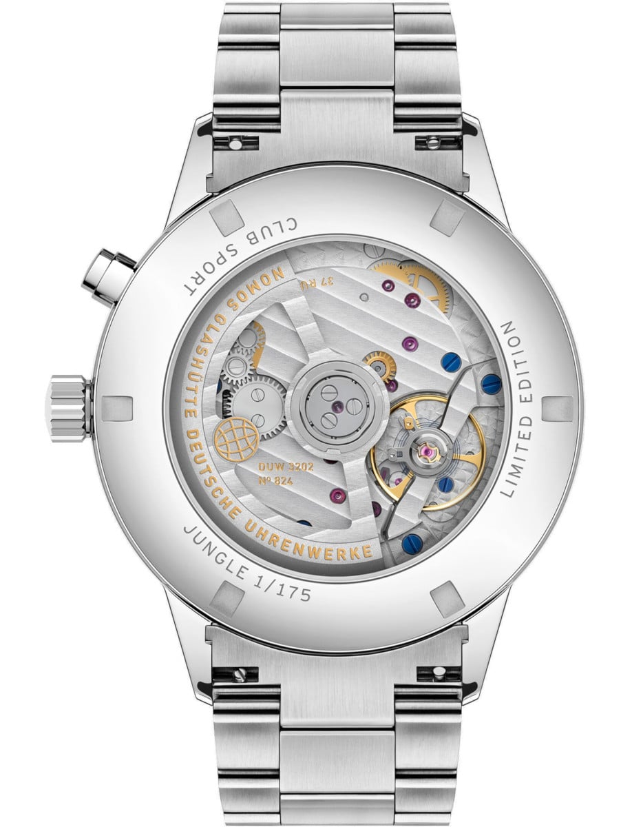 Nomos Club Sport Neomatik Worldtimer Jungle 790.S2 Back