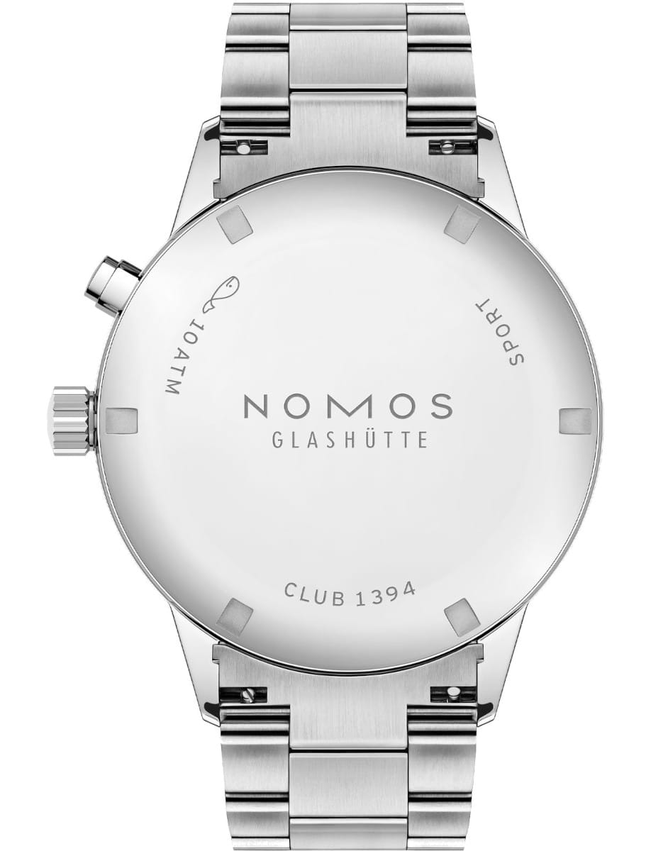 Nomos Club Sport neomatik Worldtimer wristwatch with stainless steel case and back