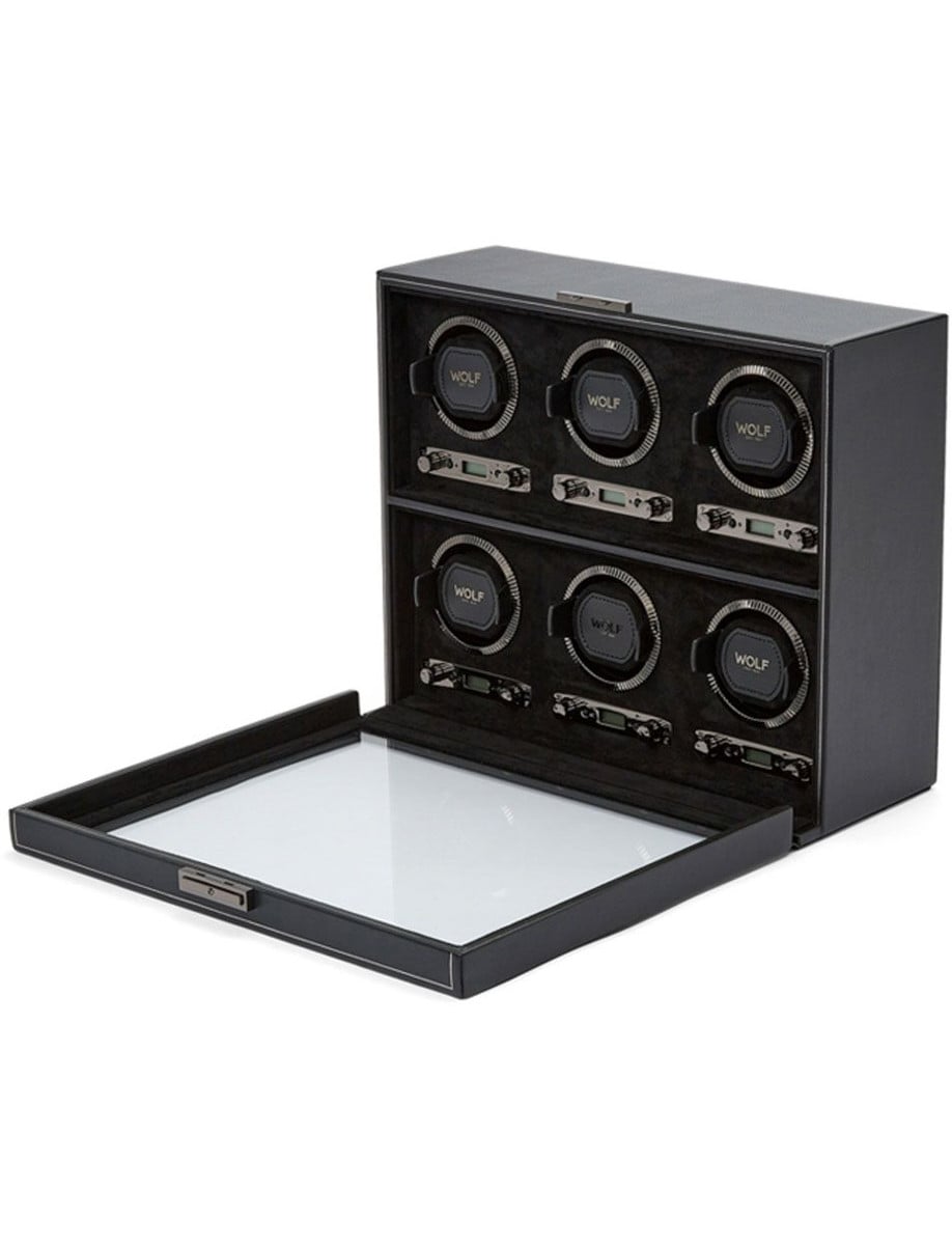 Wolf British Racing 6 Piece Watch Winder 792402 side
