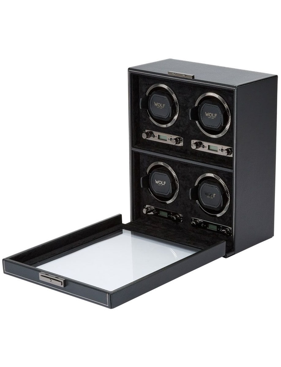 Wolf British Racing 4 Piece Watch Winder 793002 side
