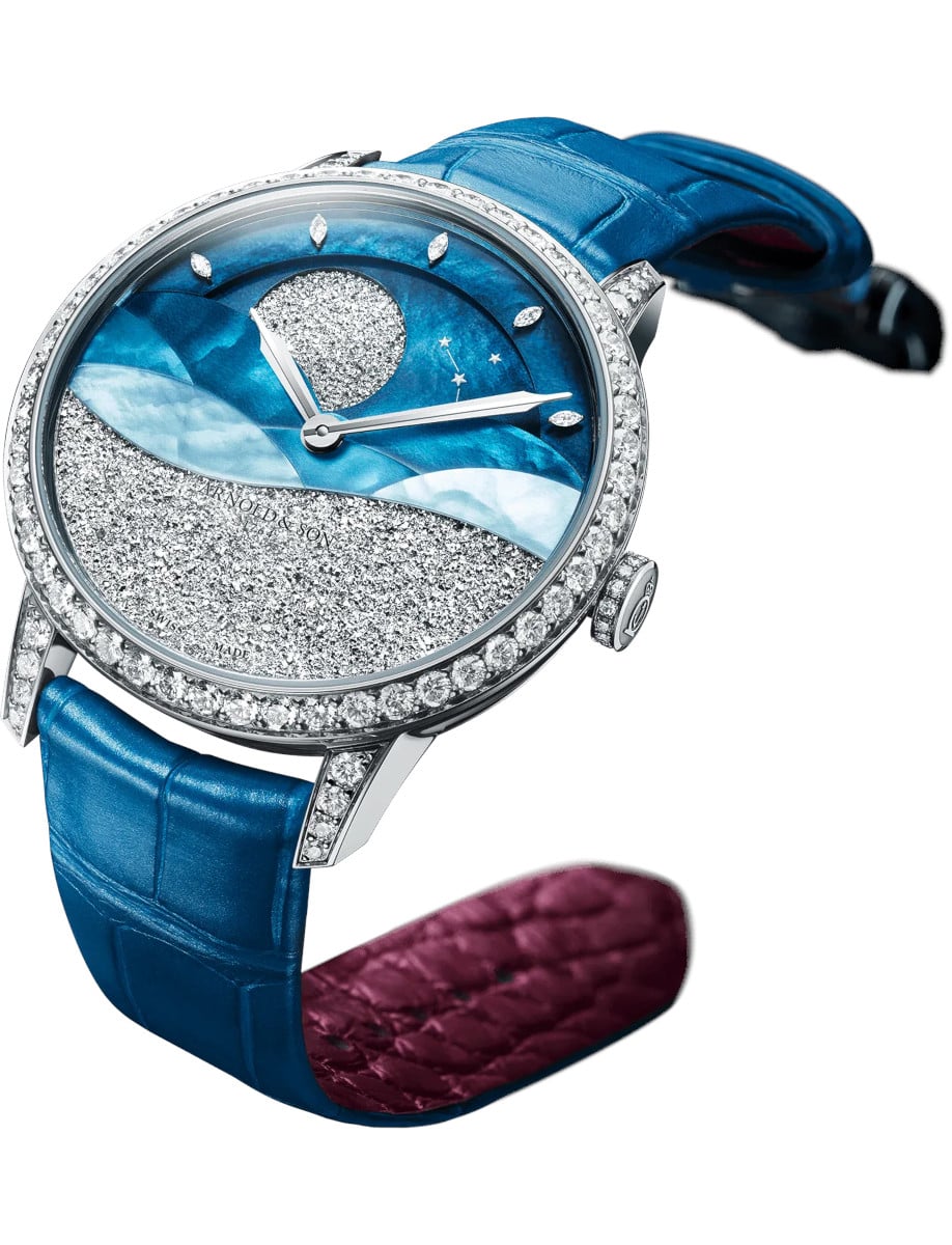 Arnold & Son Perpetual Moon 38 White Gold “Mintnight” 1GLMW.Z03A.C247A side