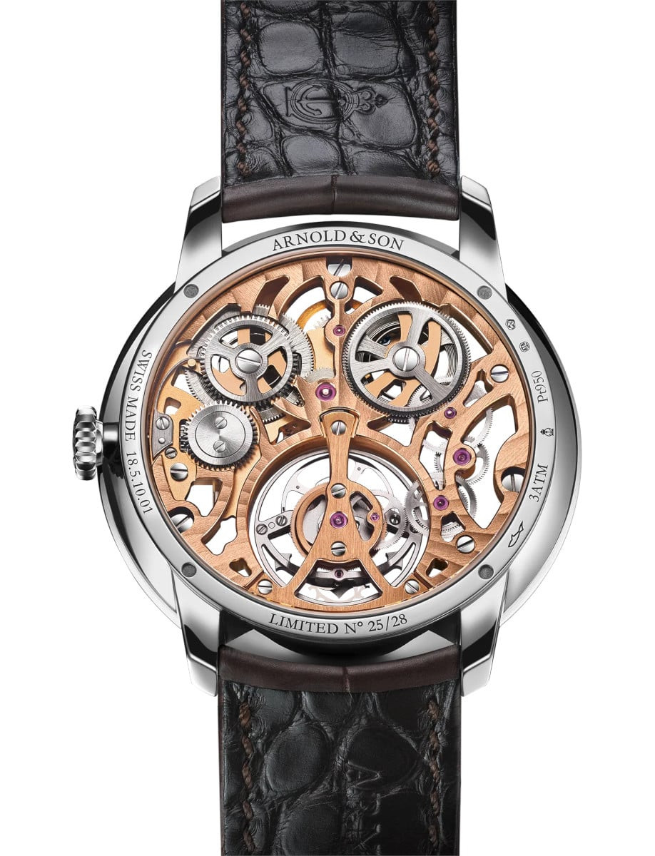 Arnold & Son Ultrathin Tourbillon Skeleton Platinum 1UTBX.Z01A.C245X back