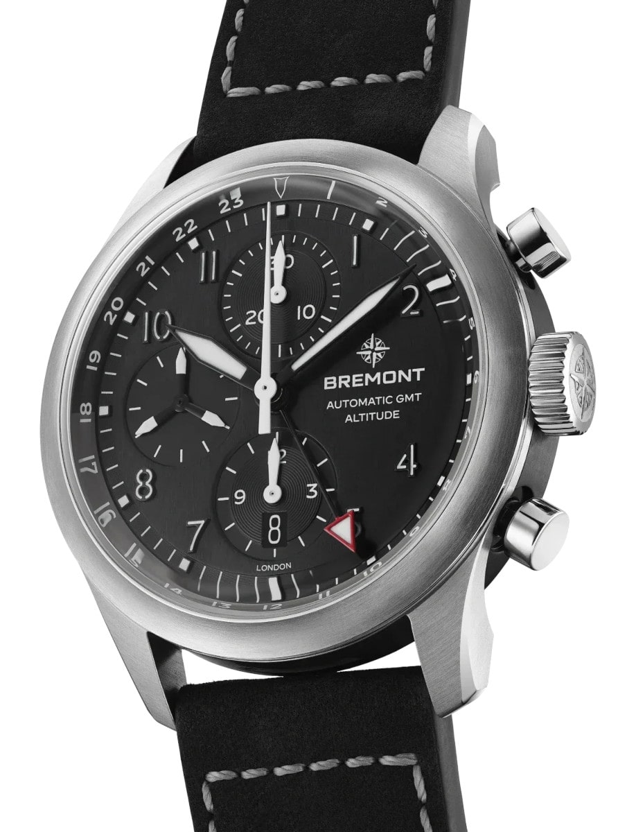 Bremont Altitude Chronograph GMT ALT42-CHR-G-SS-BK-L-S side
