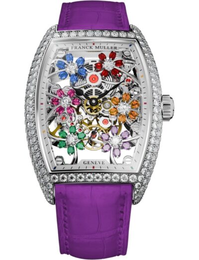 Franck Muller Cintrée Curvex Curvex Cut Flower Flower 2850 S6 SQT CURVEX CUT FLOWER COL DRM D OG PURPLE