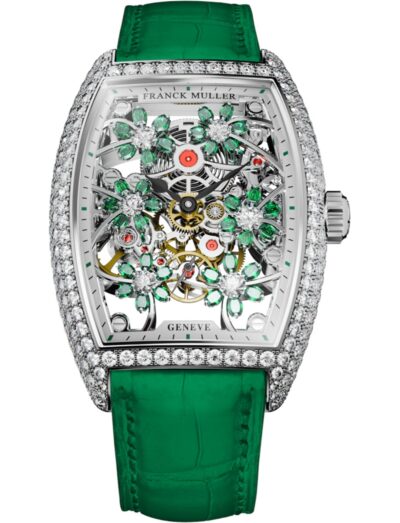 Franck Muller Cintrée Curvex Curvex Cut Flower Flower 2850 S6 SQT CURVEX CUT FLOWER SA D OG GREEN