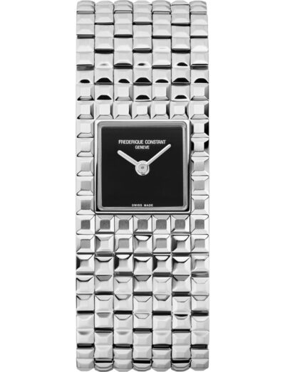 Frederique Constant wristwatch with stainless steel and bracelet and black dial